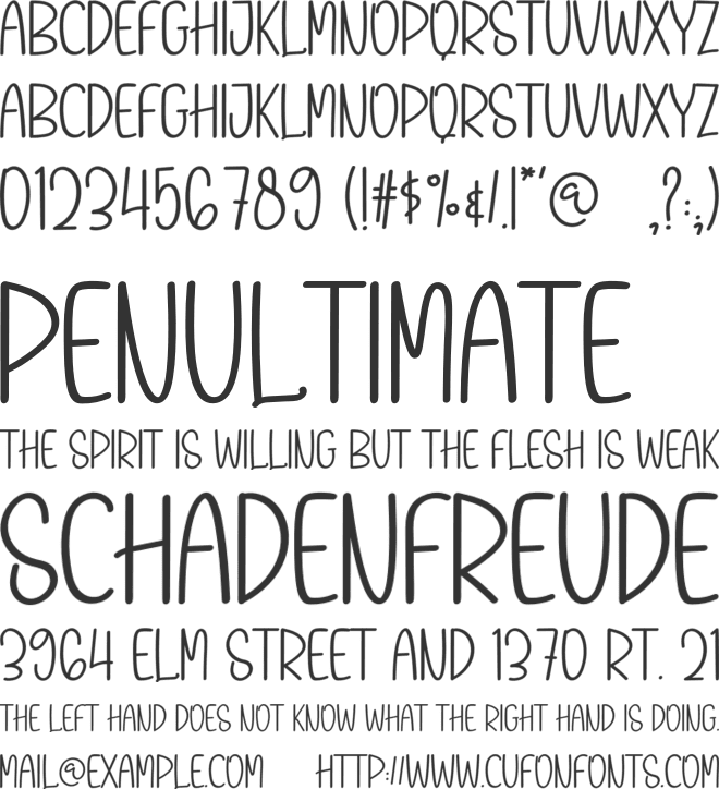 Family House font preview