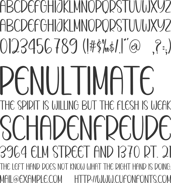 Chocolate Birthday font preview