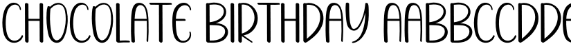 Chocolate Birthday font