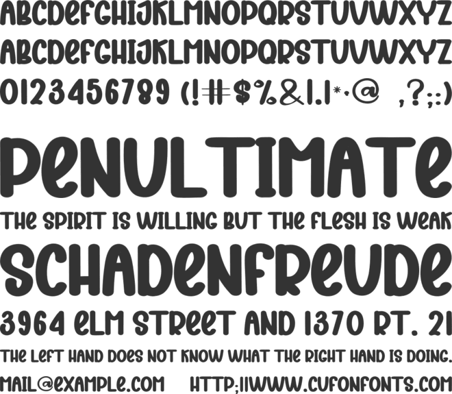 Miracle font preview