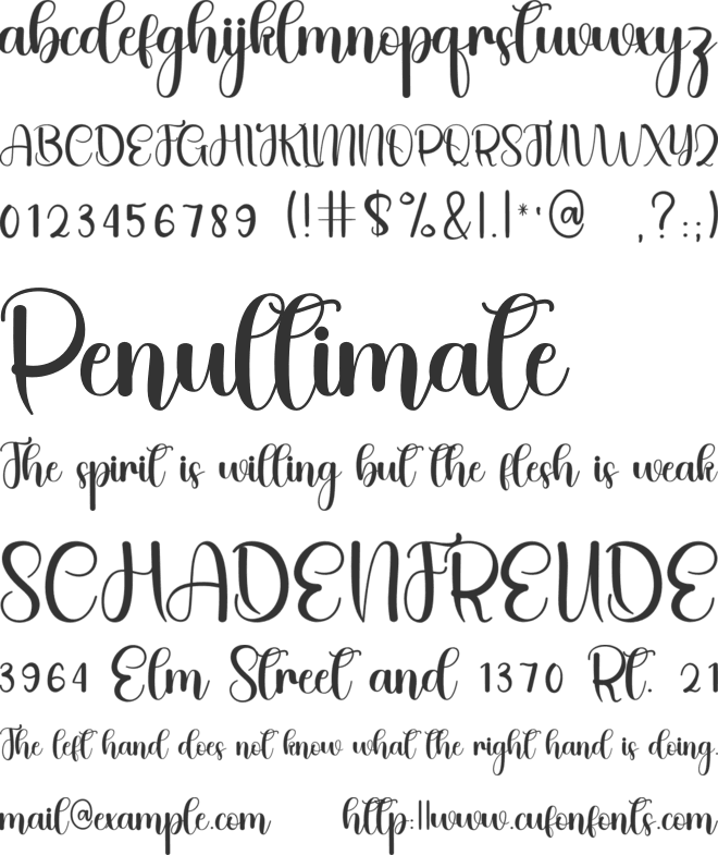 Sherilyn font preview