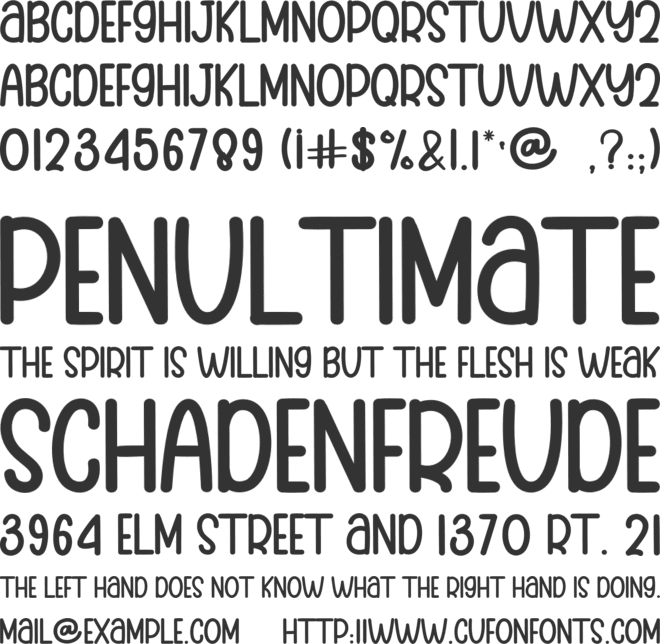 Awards font preview