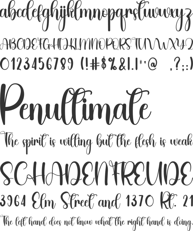 Thomshon font preview