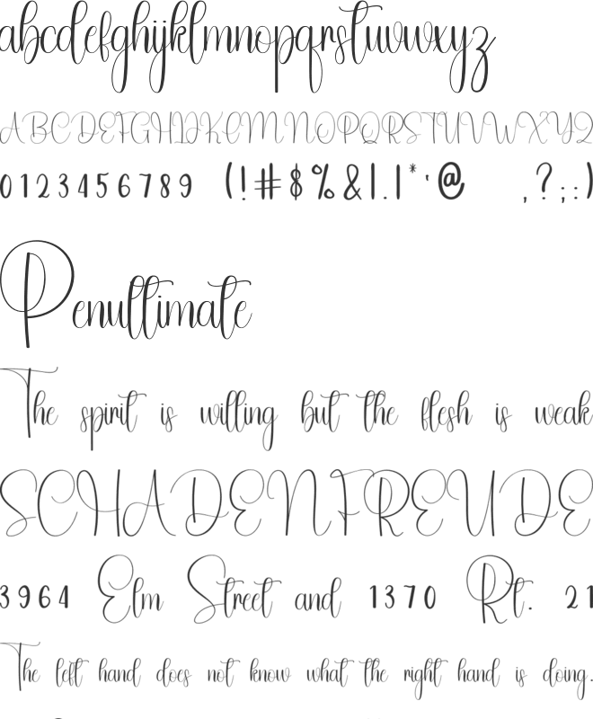 Beauty Handwriten font preview