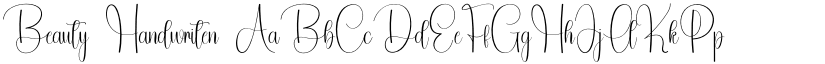 Beauty Handwriten font