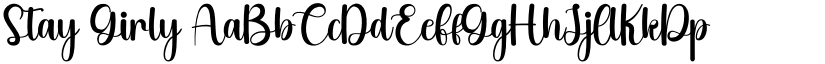 Stay Girly font