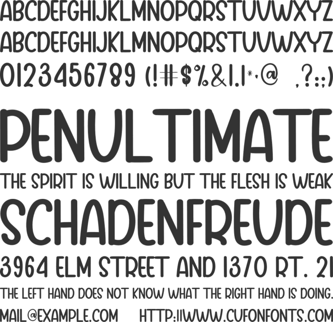 Available font preview