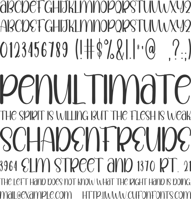 School Day font preview