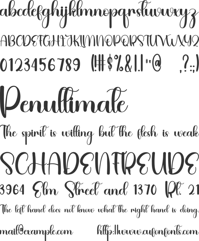 Vintage Glaudusa font preview