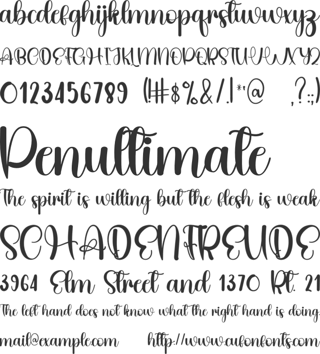 Hansome font preview