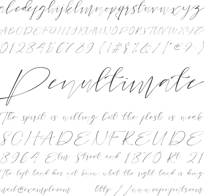 Eromande font preview