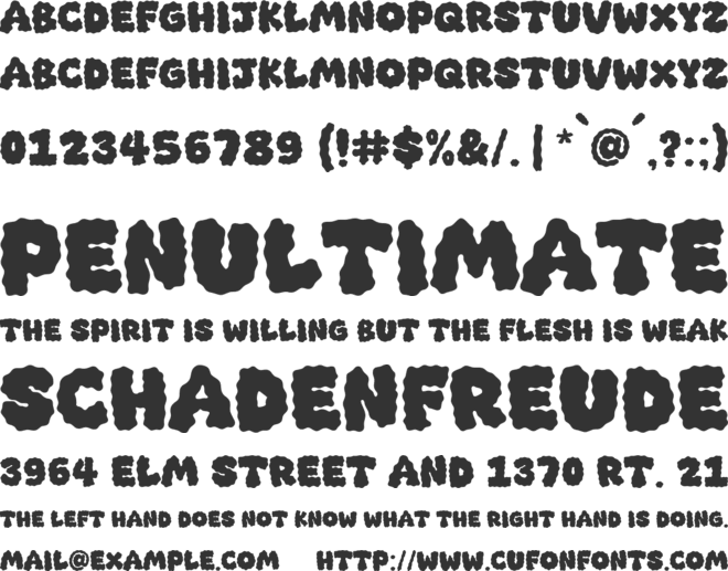 Super Jungle font preview