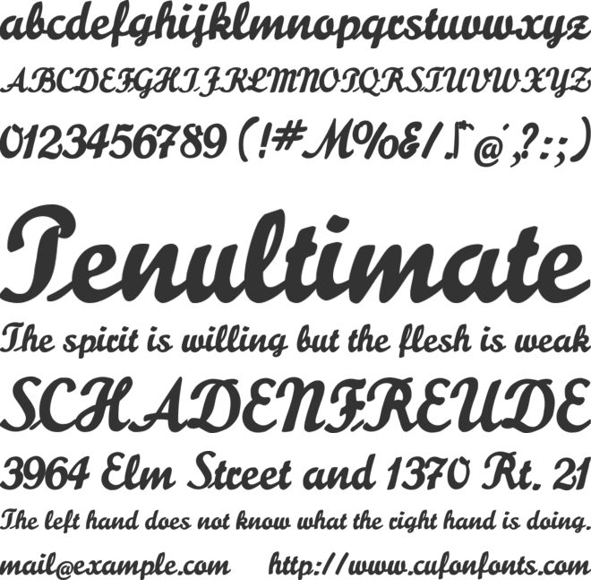 Praegefest font preview