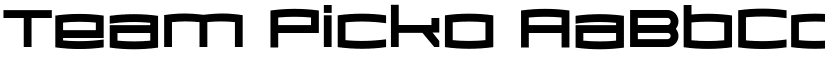 Team Picko font