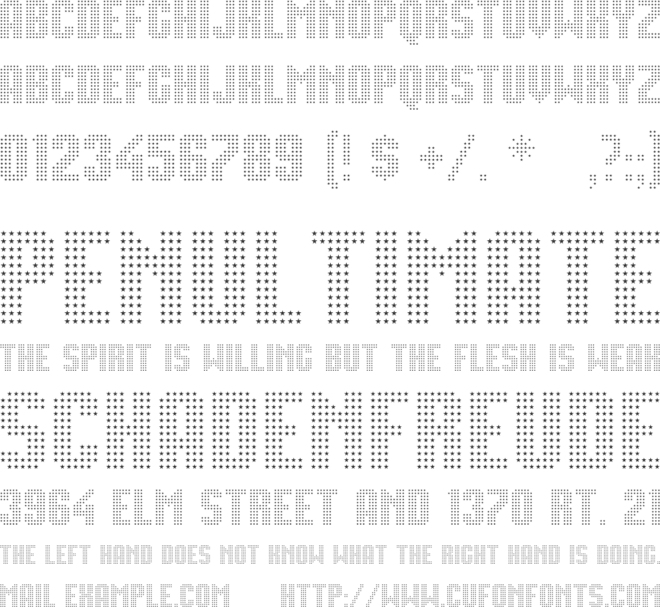 Movie Star font preview