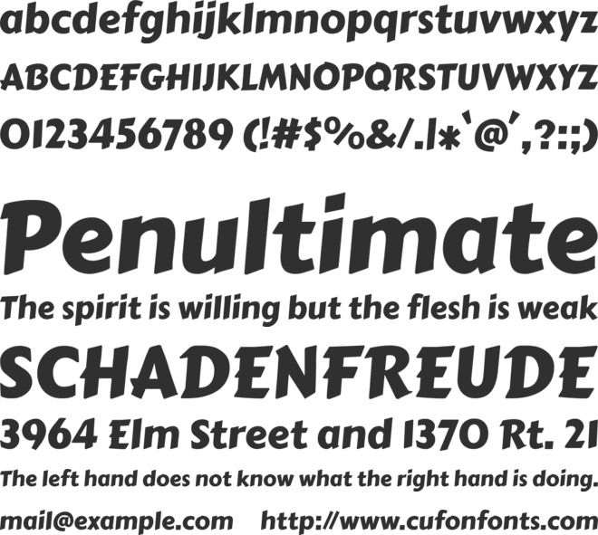 Carter One font preview