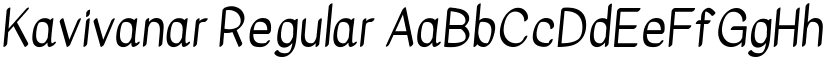 Kavivanar Regular font