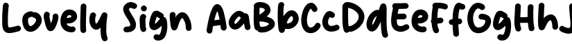 Lovely Sign font