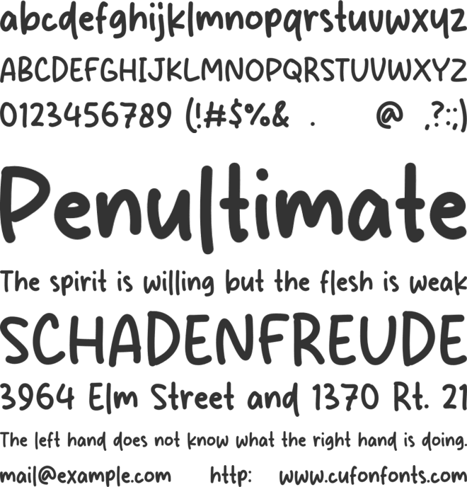 Morning Bright font preview