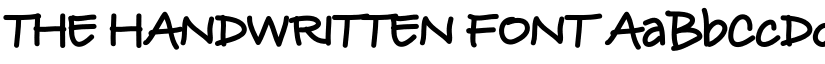 THE HANDWRITTEN FONT font