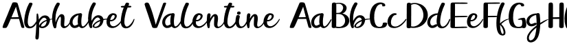 Alphabet Valentine font