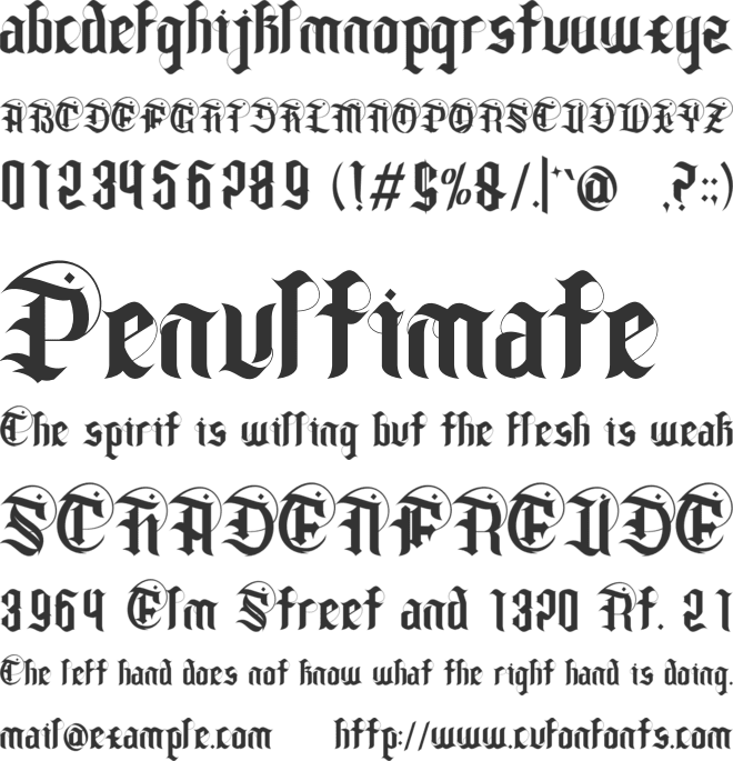 Pavisek font preview