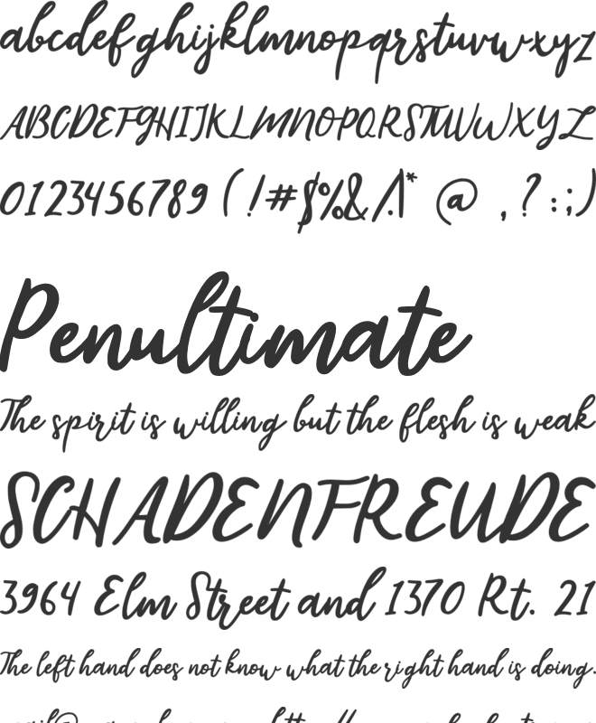 Lovelier font preview