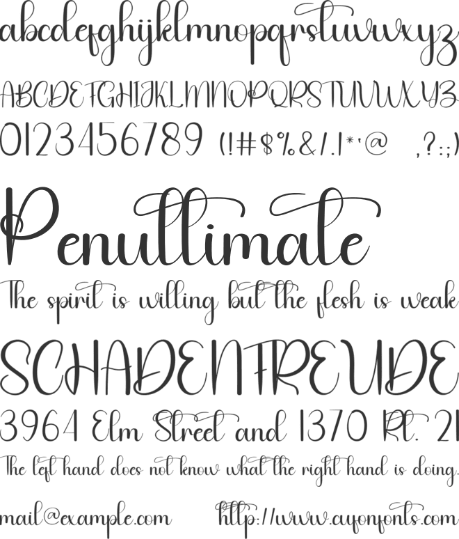 Baby Animal font preview