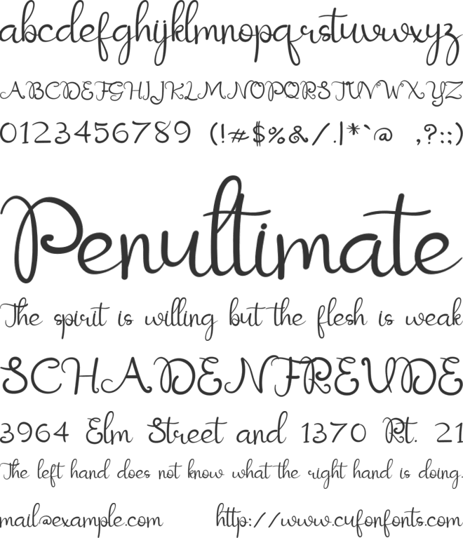 Dolphine font preview