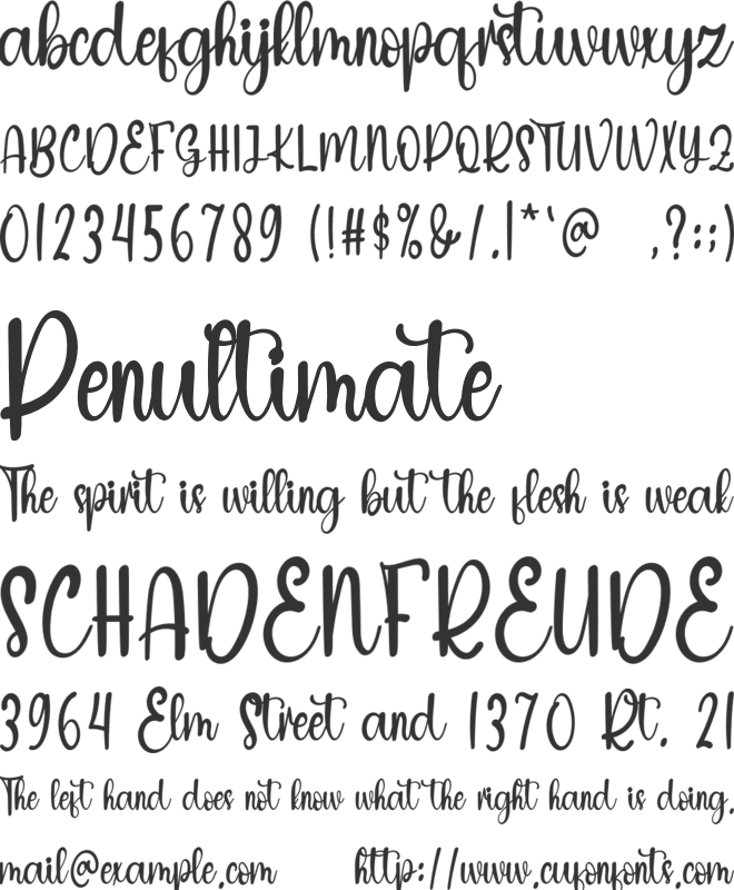 Happy Sister font preview