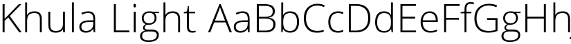 Khula Light font