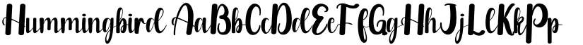 Hummingbird font