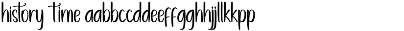 History Time font