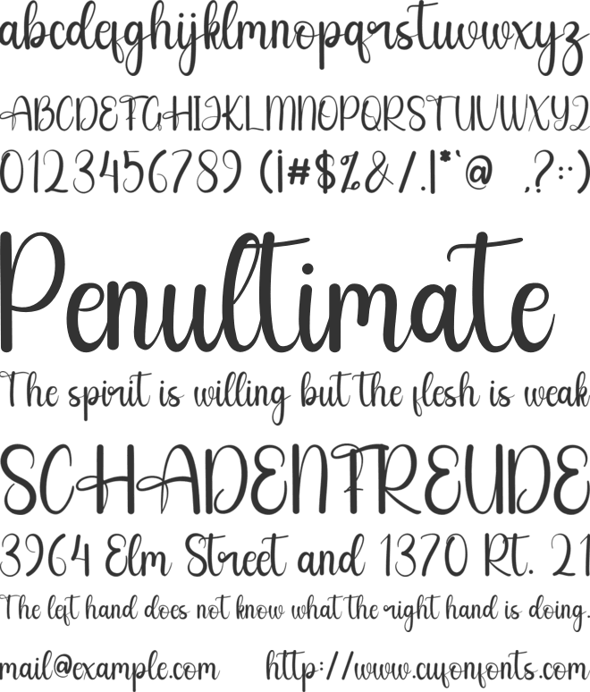 Blow The Candle font preview