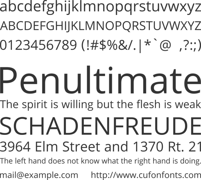 Khula font preview