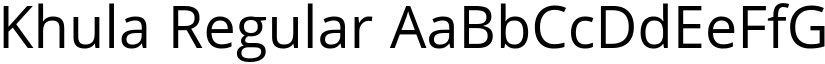 Khula Regular font