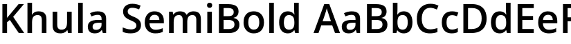 Khula SemiBold font