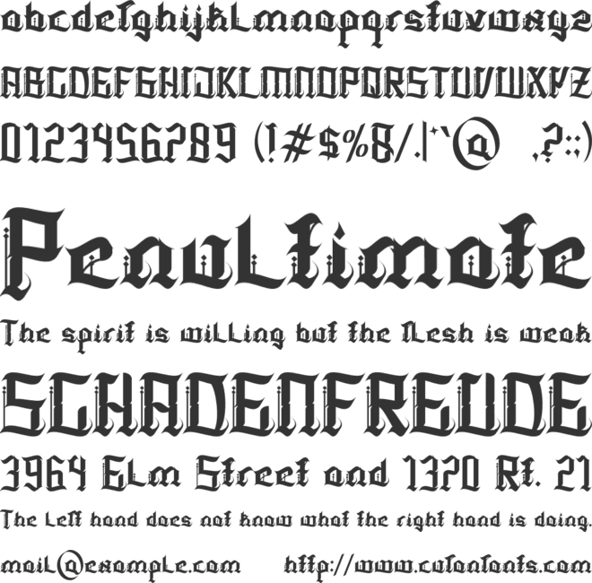 Cabone Backs font preview