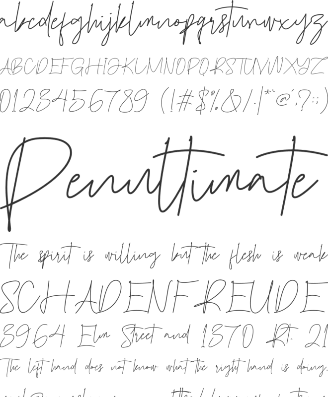 Kalmost font preview