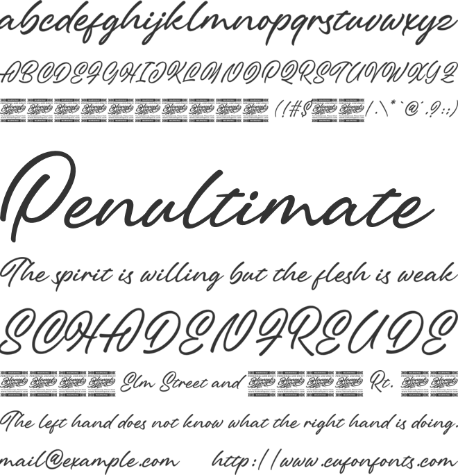 Mistyland font preview