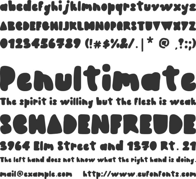 Komikamikaze font preview