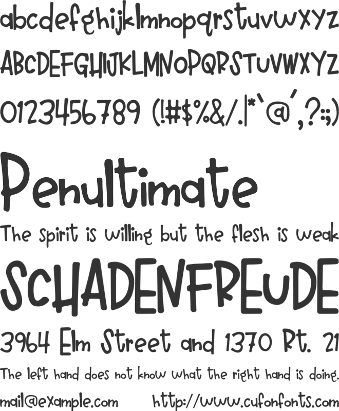 Holisuny font preview