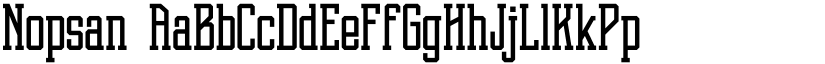 Nopsan font