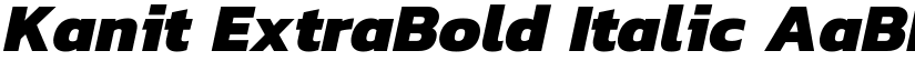 Kanit ExtraBold Italic font