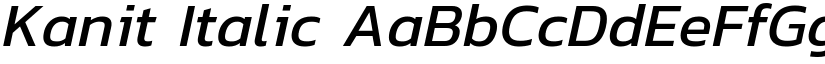 Kanit Italic font