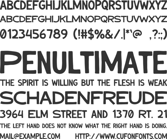 Portas font preview