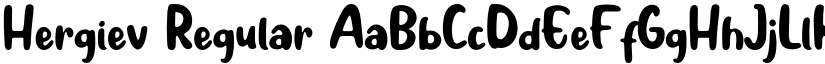 Hergiev Regular font