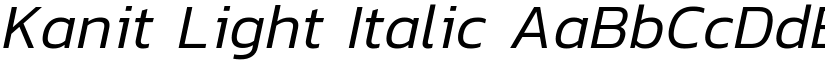 Kanit Light Italic font
