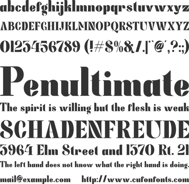 Lasthen font preview