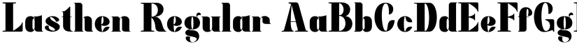 Lasthen Regular font